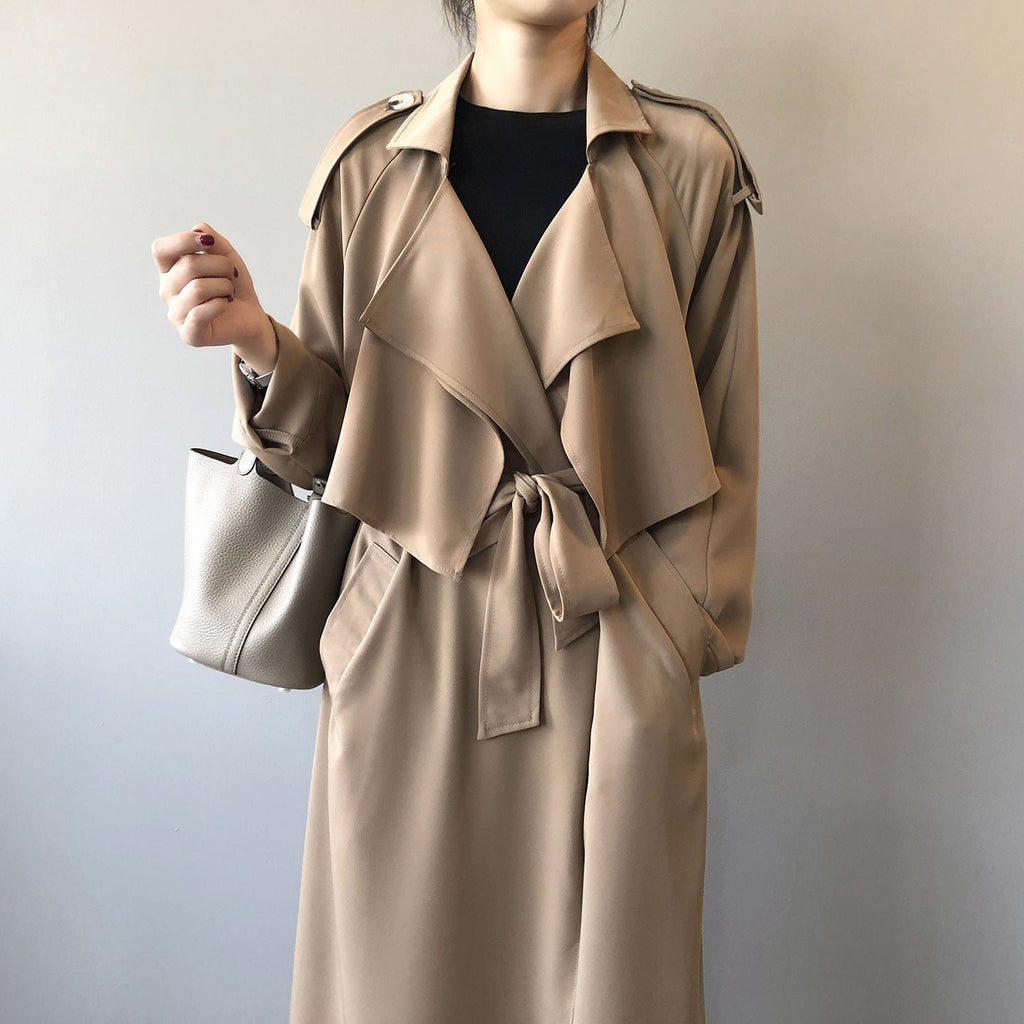 WOLFF | Damen Retro Baggy Trenchcoat für den Winter