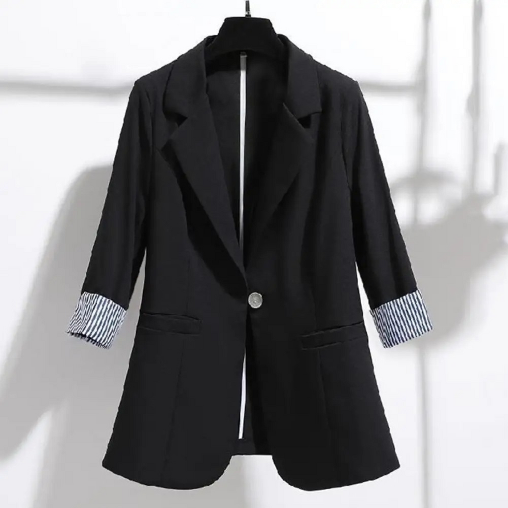 Wolff – Gestreifte Patchwork-Ärmel Blazer