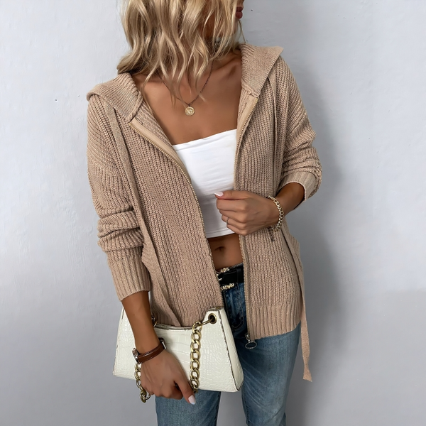 WW | Kapuzenjacke mit Reißverschluss im Cardigan-Stil