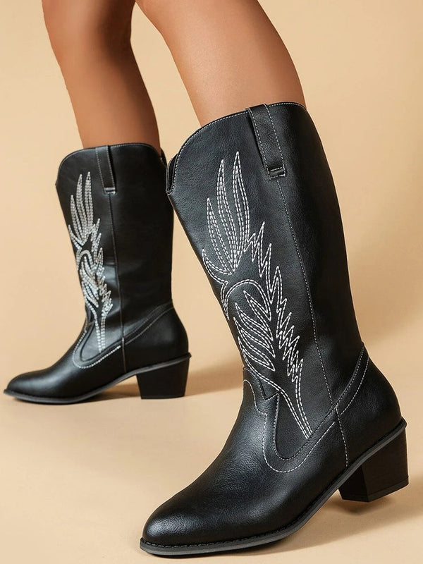 WOLFF Cowboy-Stiefel | Hochwertige Damenstiefel mit Boho-Print