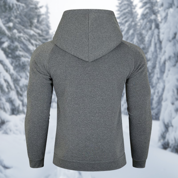 WOLFF - Heren fleece hoodie met rits