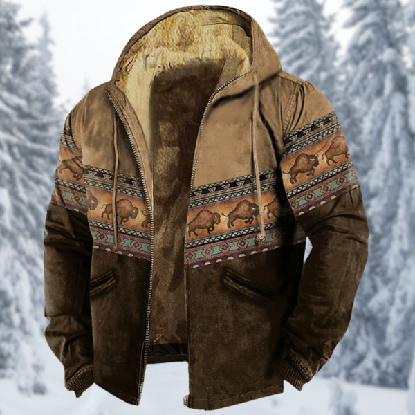 WOLFF - 3D-gedruckte Fleecejacke mit Kapuze