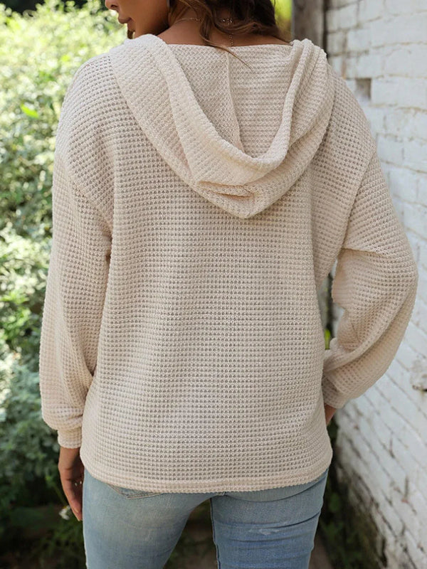 WW | Langarm Kapuzenpullover mit Kordelzug Sweatshirt