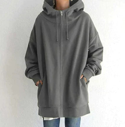 Winterhoodie mit Reißverschluss für Damen