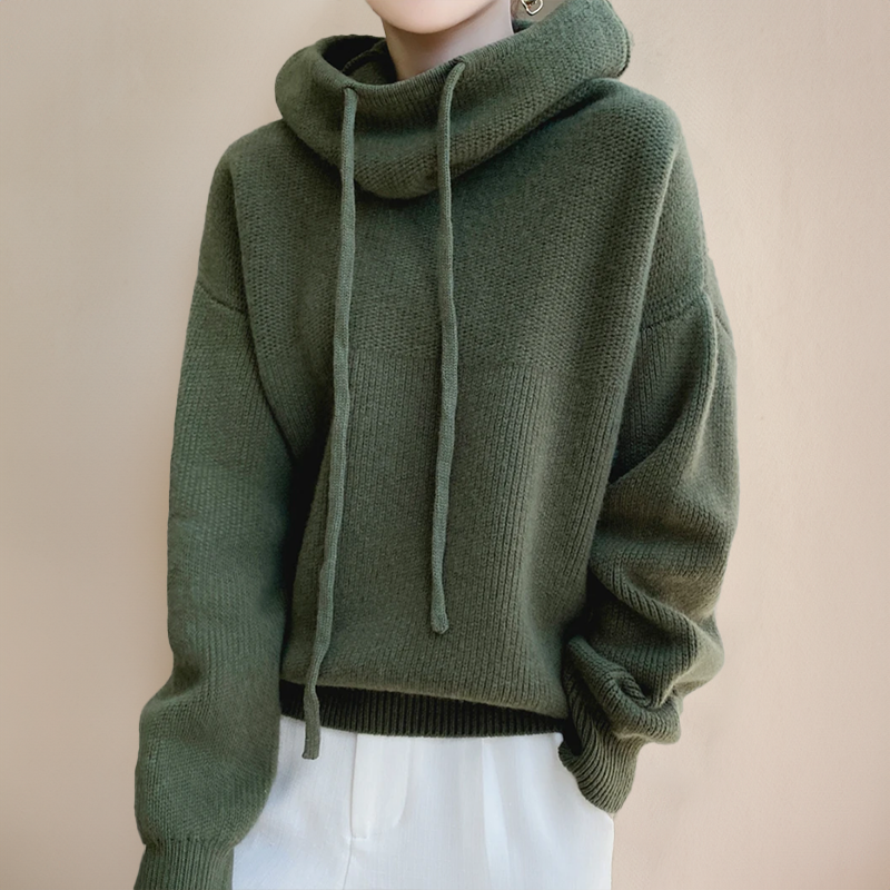 Wolff | Hoodie - oversized Damenpullover mit Stehkragen