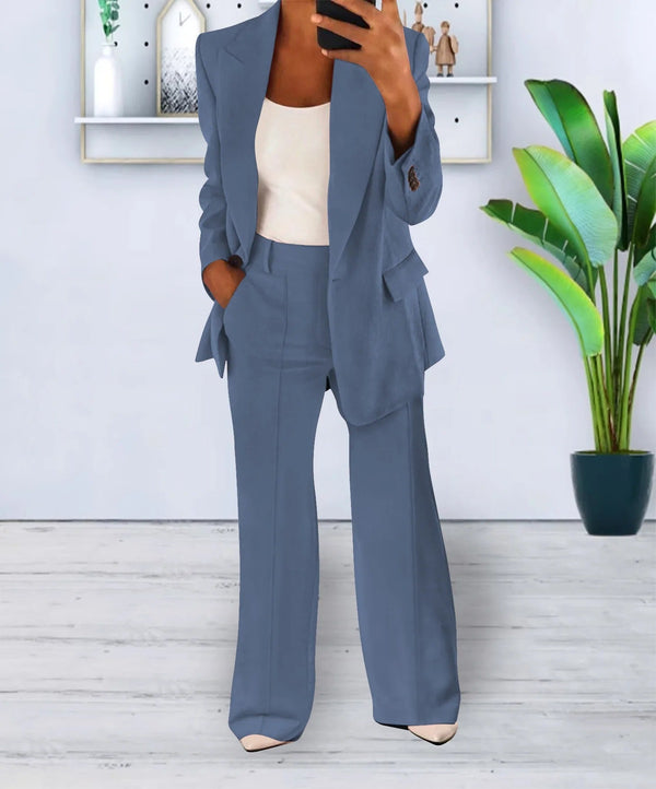 WOLFF - Blazer Und Hose - Klassiker - Vielseitiges Design, Hochleistungsstoff - Ideal Für Geschäft Für Damen