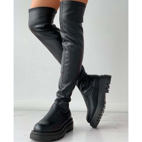 Serdia - Overknee-Lederstiefel für Frauen - FashionWOLF